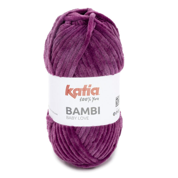 filato di ciniglia colore mora prugna